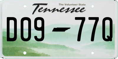 TN license plate D0977Q