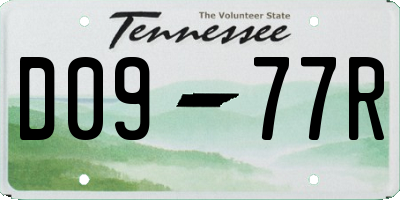 TN license plate D0977R