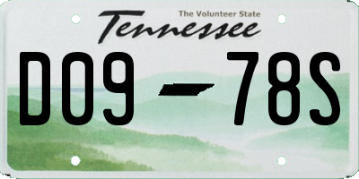TN license plate D0978S