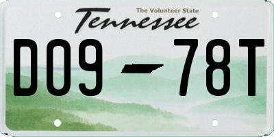 TN license plate D0978T
