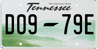 TN license plate D0979E