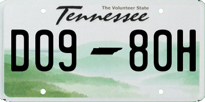 TN license plate D0980H