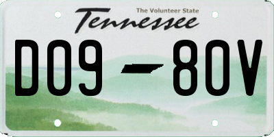 TN license plate D0980V