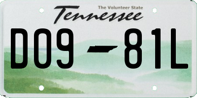 TN license plate D0981L