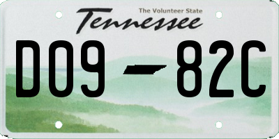 TN license plate D0982C