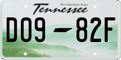 TN license plate D0982F