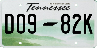 TN license plate D0982K