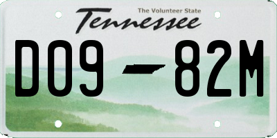TN license plate D0982M