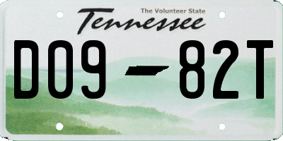 TN license plate D0982T
