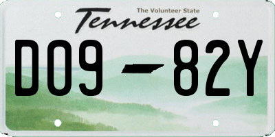 TN license plate D0982Y
