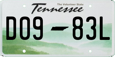 TN license plate D0983L