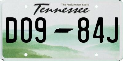 TN license plate D0984J