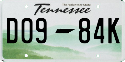 TN license plate D0984K