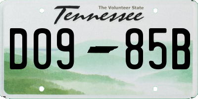 TN license plate D0985B
