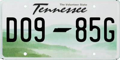TN license plate D0985G