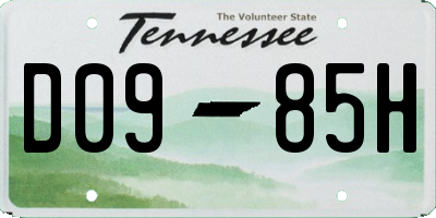 TN license plate D0985H