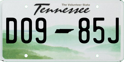 TN license plate D0985J