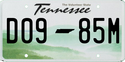 TN license plate D0985M