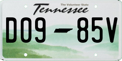 TN license plate D0985V