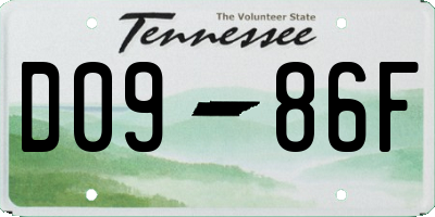 TN license plate D0986F