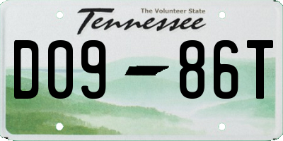 TN license plate D0986T