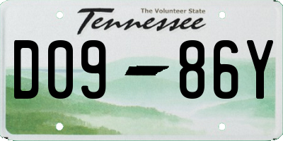 TN license plate D0986Y
