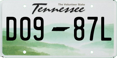 TN license plate D0987L