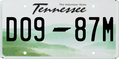 TN license plate D0987M