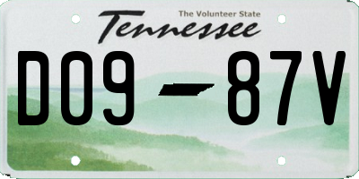 TN license plate D0987V