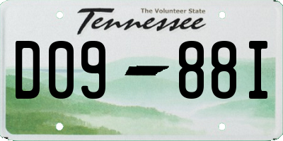 TN license plate D0988I