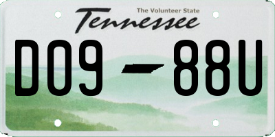 TN license plate D0988U