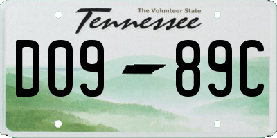 TN license plate D0989C