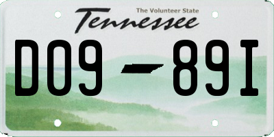 TN license plate D0989I