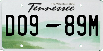 TN license plate D0989M