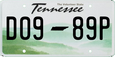 TN license plate D0989P