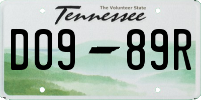 TN license plate D0989R