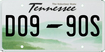 TN license plate D0990S