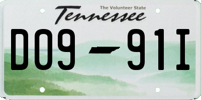 TN license plate D0991I
