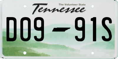 TN license plate D0991S