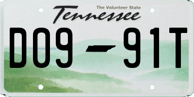 TN license plate D0991T