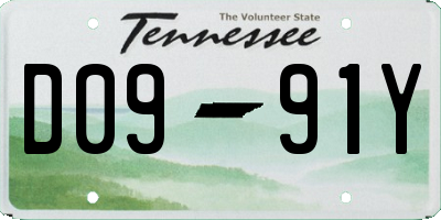 TN license plate D0991Y