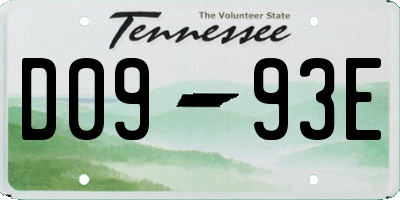 TN license plate D0993E