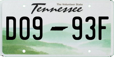 TN license plate D0993F