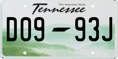 TN license plate D0993J
