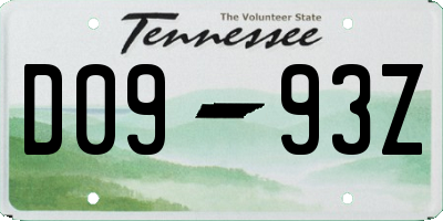 TN license plate D0993Z