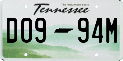 TN license plate D0994M