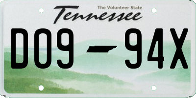 TN license plate D0994X