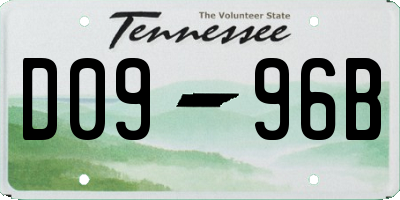 TN license plate D0996B