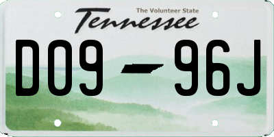 TN license plate D0996J