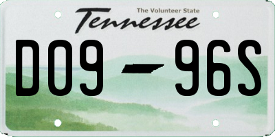 TN license plate D0996S